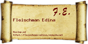 Fleischman Edina névjegykártya