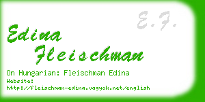 edina fleischman business card